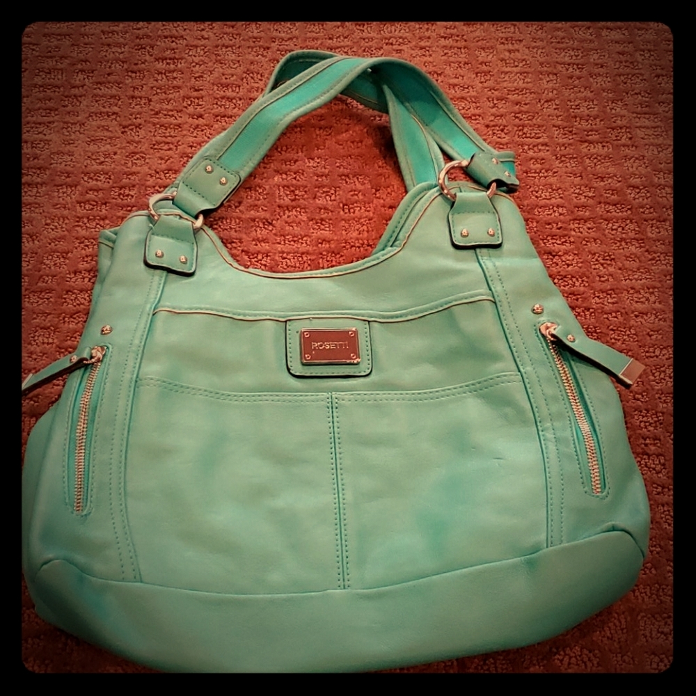 Minty/teal green hobo purse